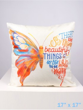 Butterfly Print Cushion & Filler